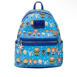 Loungefly Disney Frozen Chibi Characters AOP Backpack